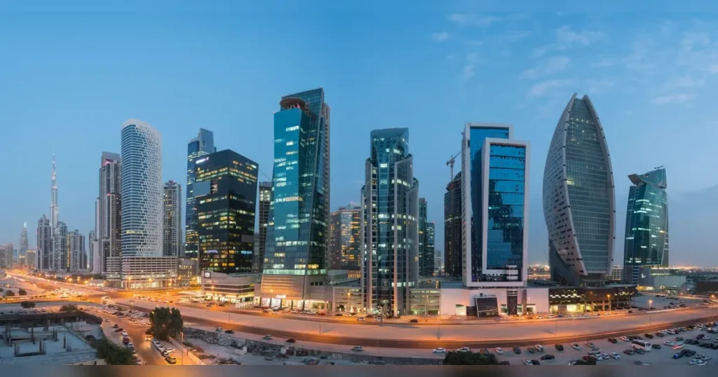 modern them build and beautiful night show case the best area for property investment in dubai for investor